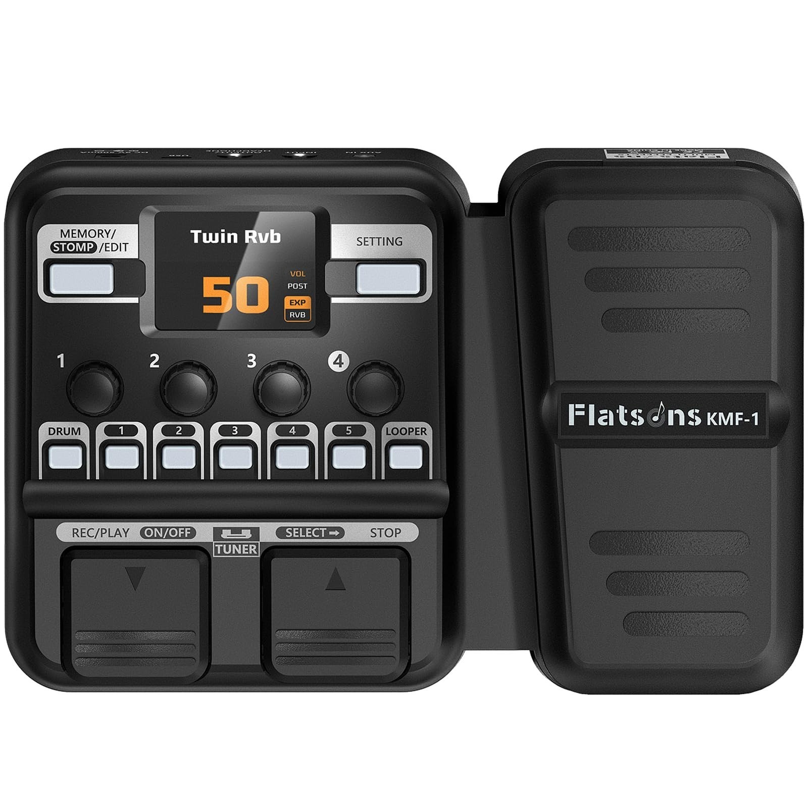 Flatsons KMF-1 Guitar Pedal, 77 Effects Guitar Multi Effects Pedal with 50 Pr...