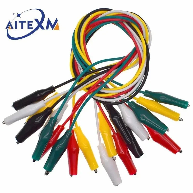 10PCS Crocodile Clip Test Leads Alligator Jumper Wire Set 46cm
