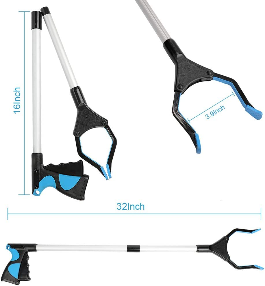 Grabber Reacher Tool, 32" Foldable Picker Upper Grabber, Reaching Tool for Trash