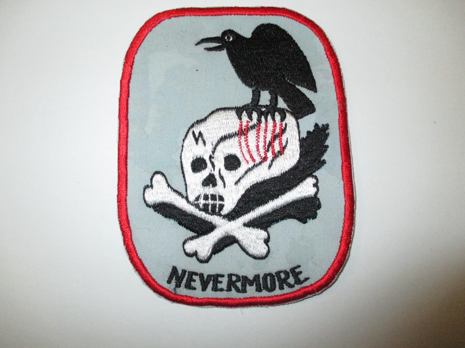 b4968 US Air Force Vietnam Ravens FAC Laos Nevermore gray with red border IR24E