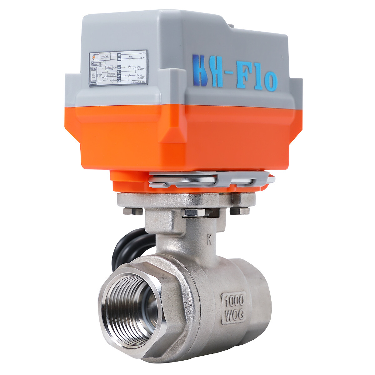 1/2" 1" 1-1/4" 2" 24VDC/AC 4-20ma Proportional Modulating Control Ball Valve