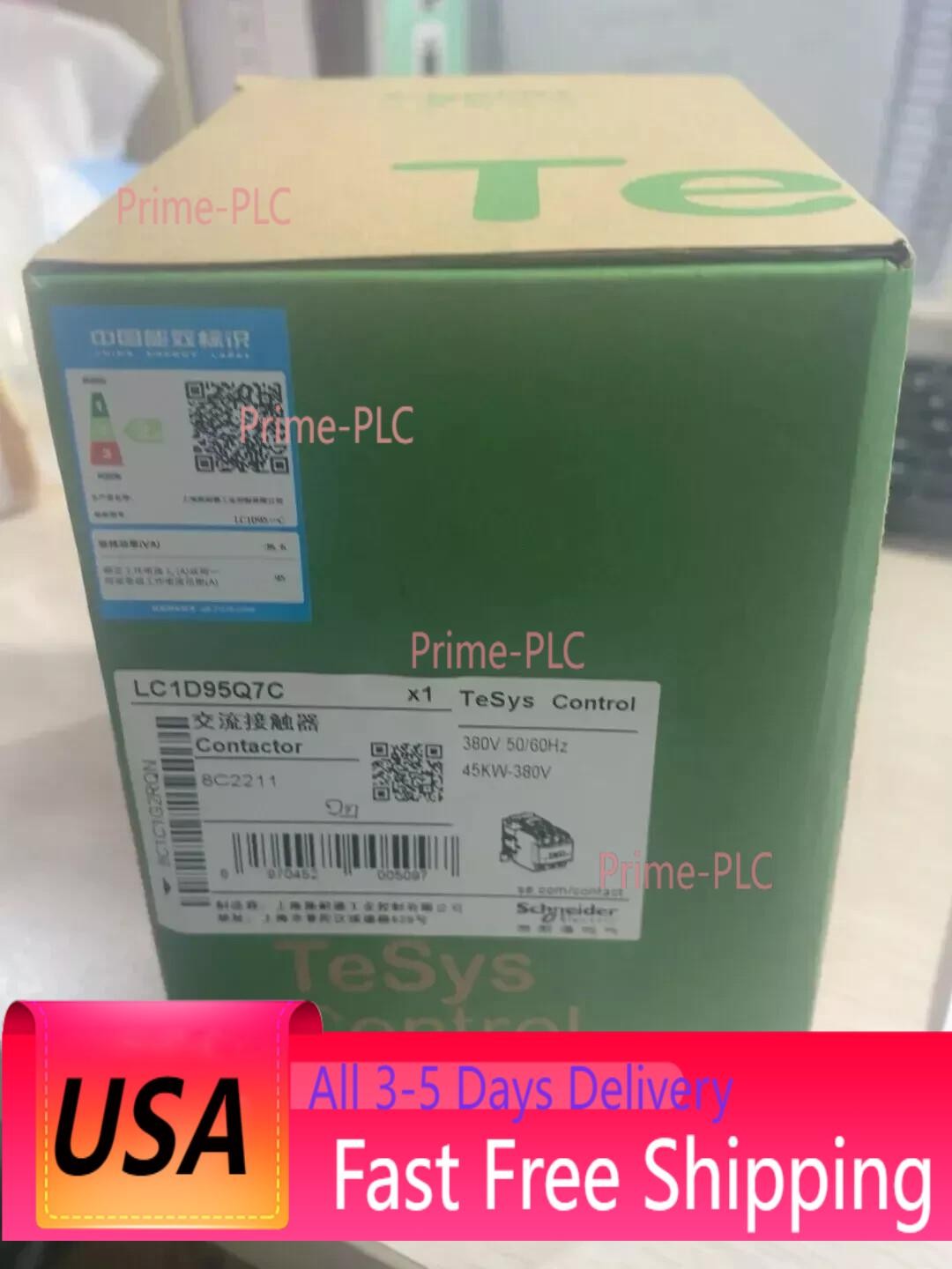 new Schneider for TeSys D Contactor LC1-D95Q7C Coil AC380V LC1D95Q7C US Free TAX