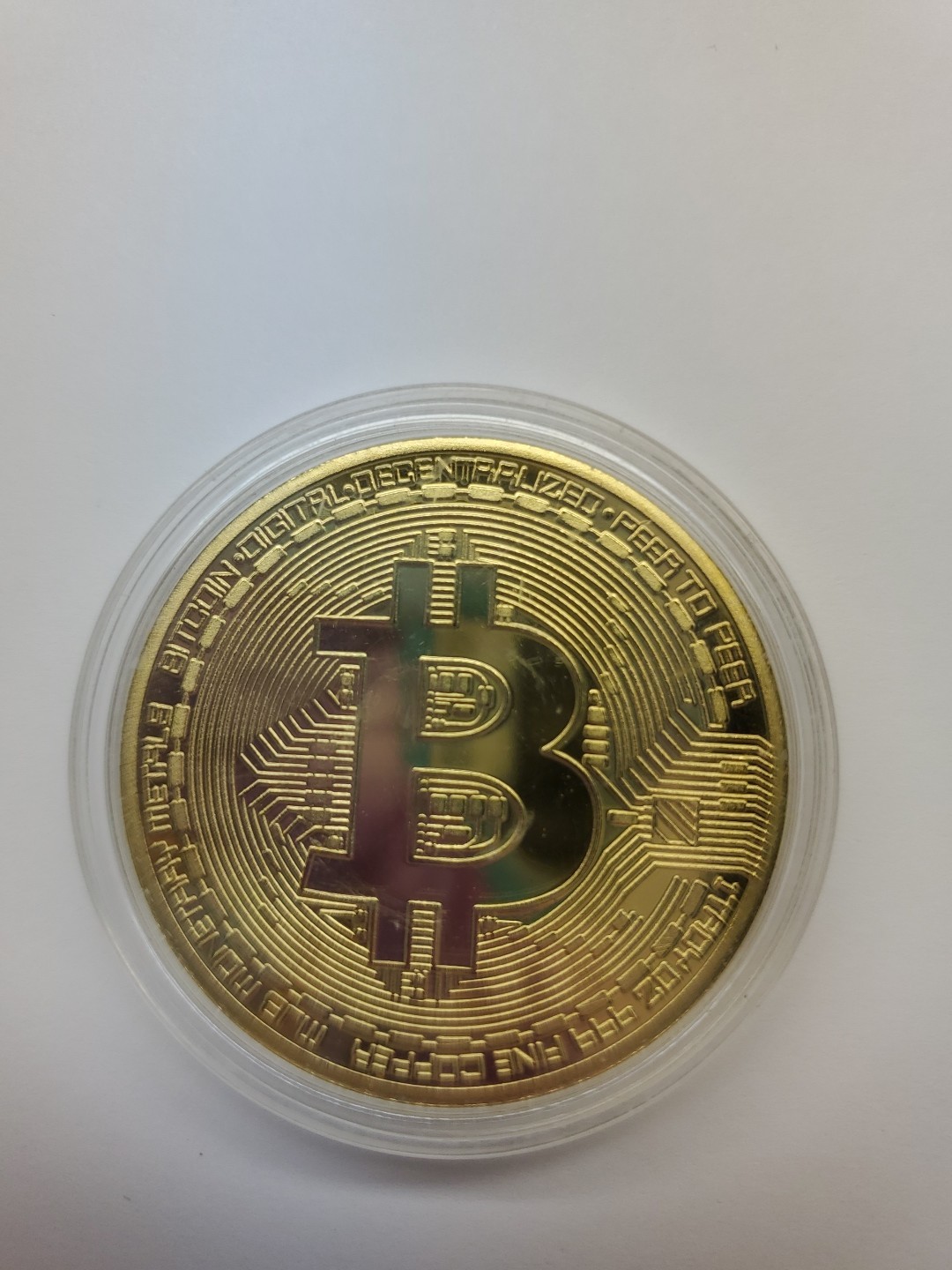 Bitcoin Commemorative Coin 24K Gold Plated BTC Limited Edition Collectible Coin