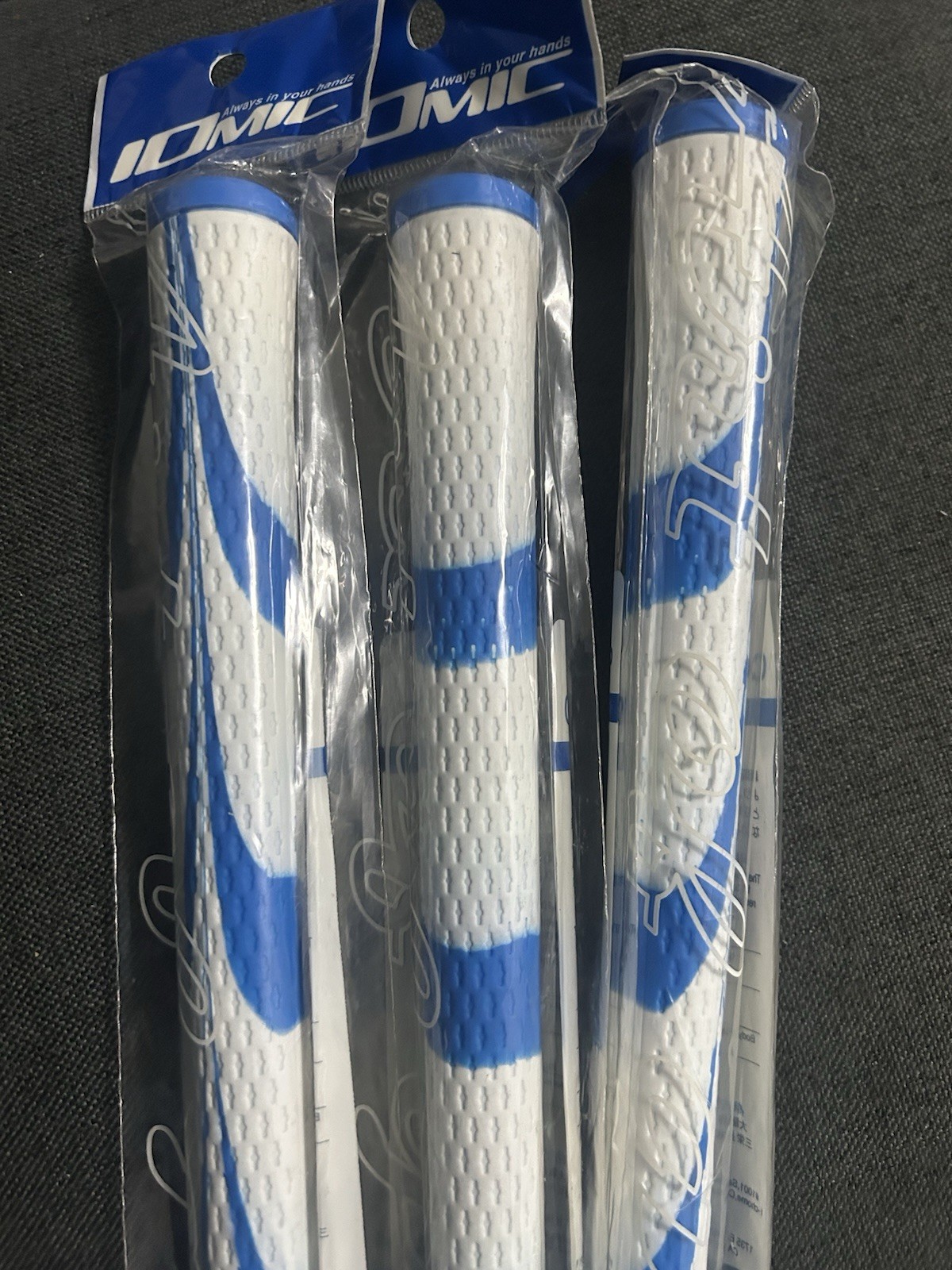 3 Iomic Art Grip Sticky  STANDARD   WHITE / BLUE