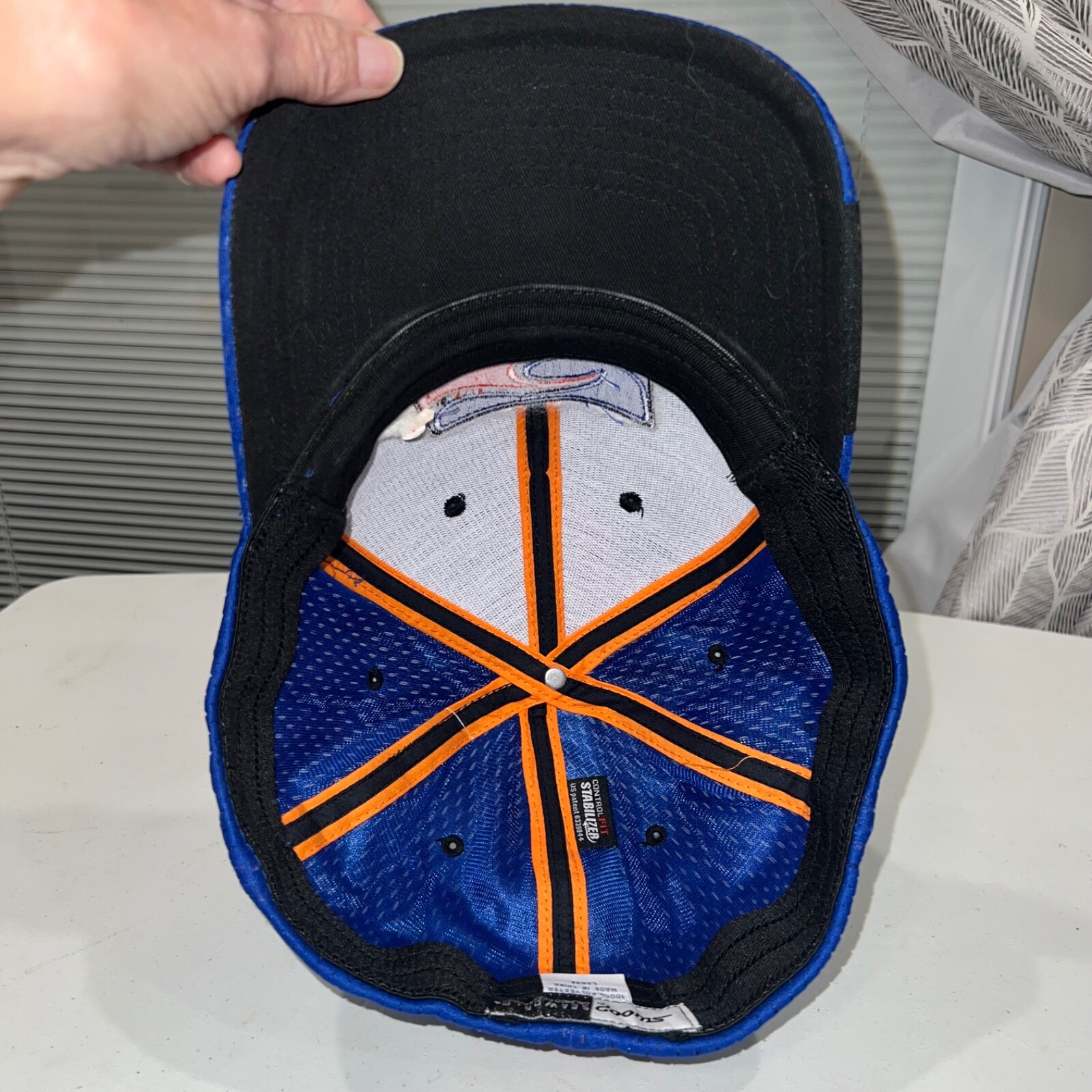 Seaworld Orlando Ocean Patrol SWOOP Hat Cap Orange Black Accents Flex Band