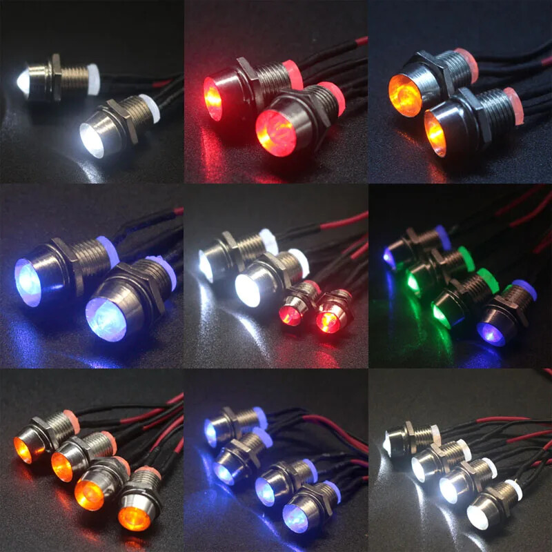 1/10 1/8 RC Car LED light 3mm 5mm headlamps headlights 4LED light Futaba plug