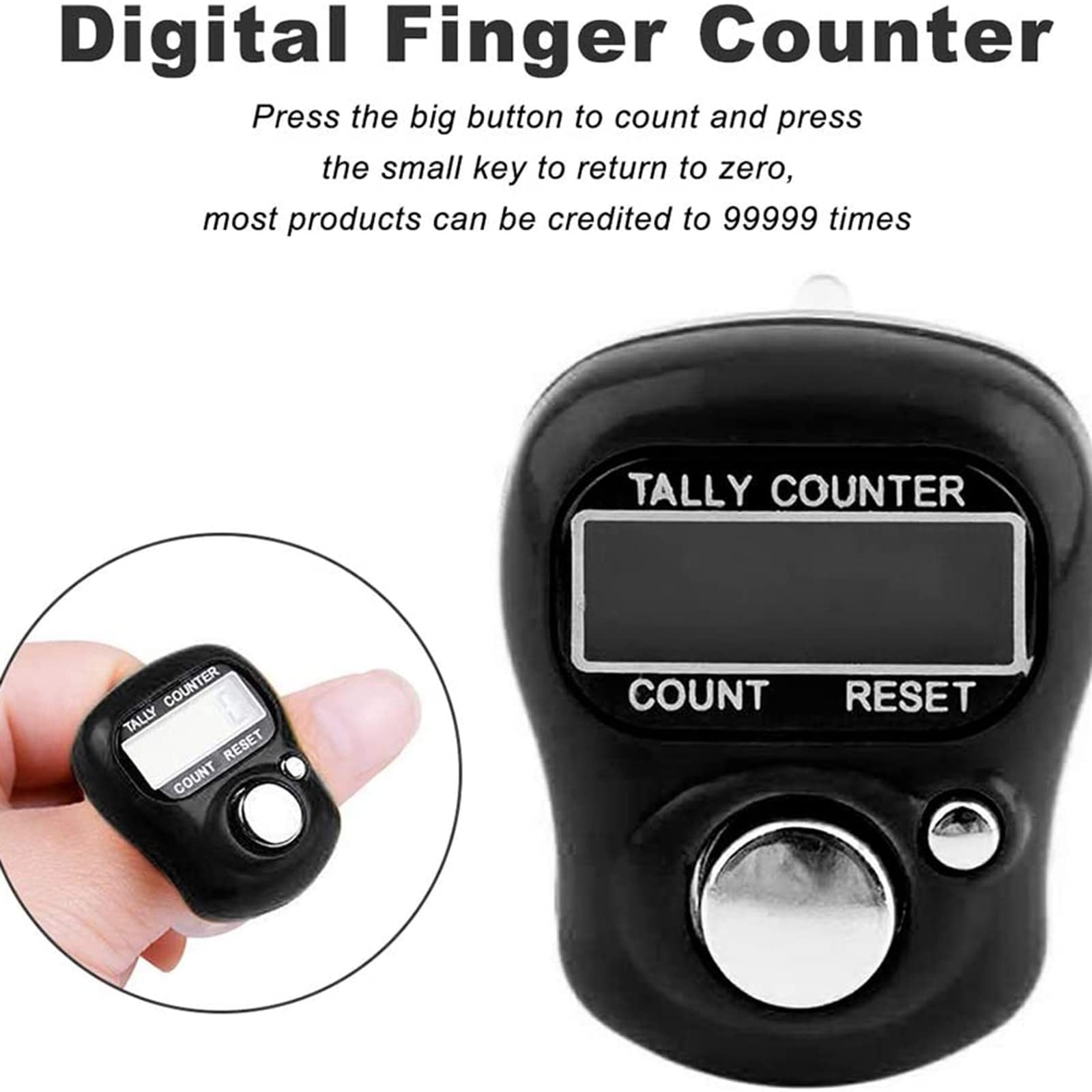 Electronic Finger Counter,4-Pack Case Resettable 5 Digit LCD Electronic Digit...