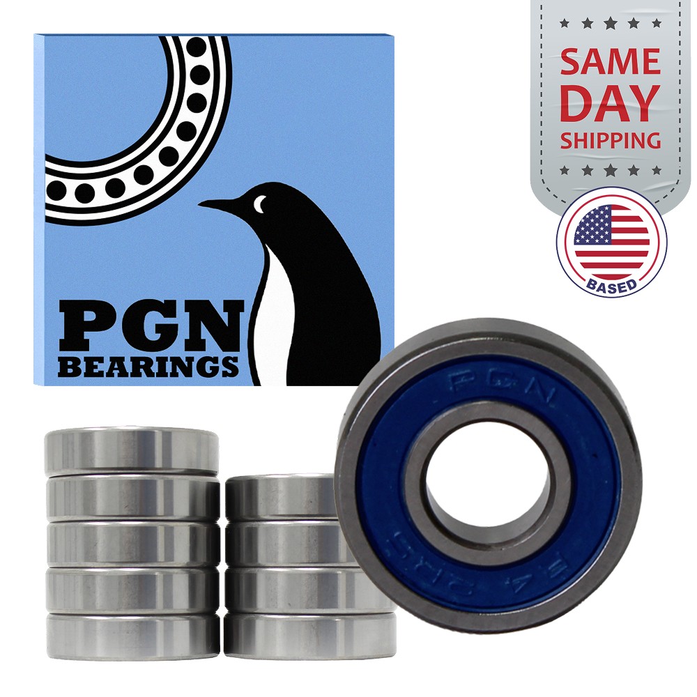 (10) R4-2RS Premium Rubber Seal Ball Bearing C3, 1/4"x5/8"x0.196", R4rs