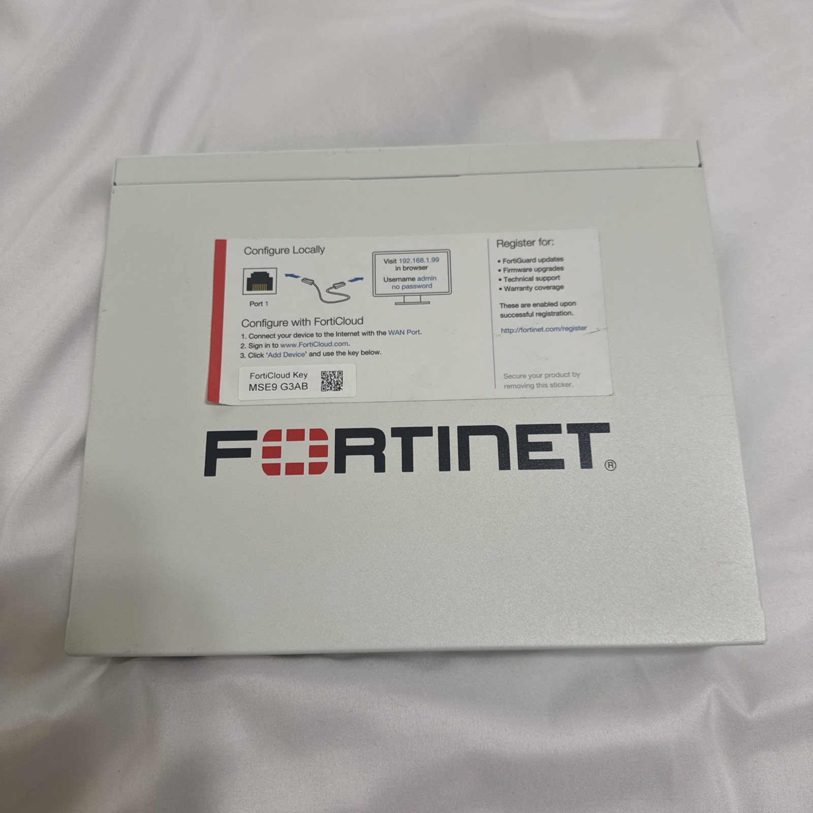 Fortinet Fortigate FG-80E Firewall Network Security Appliance With AC Adpater