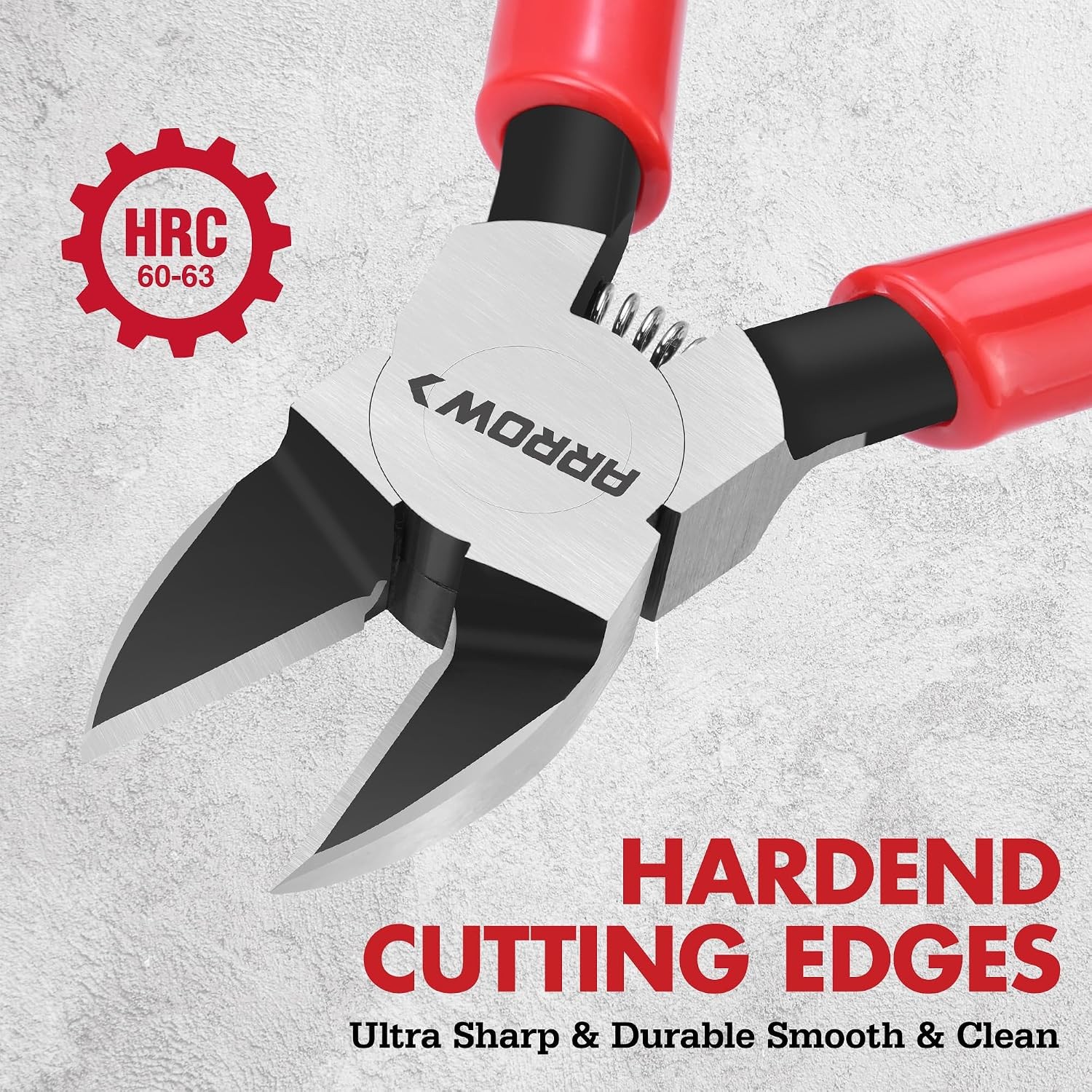 ARROW 6" Precision Wire Cutters - Spring Loaded Side Cutters, Ultra-Sharp