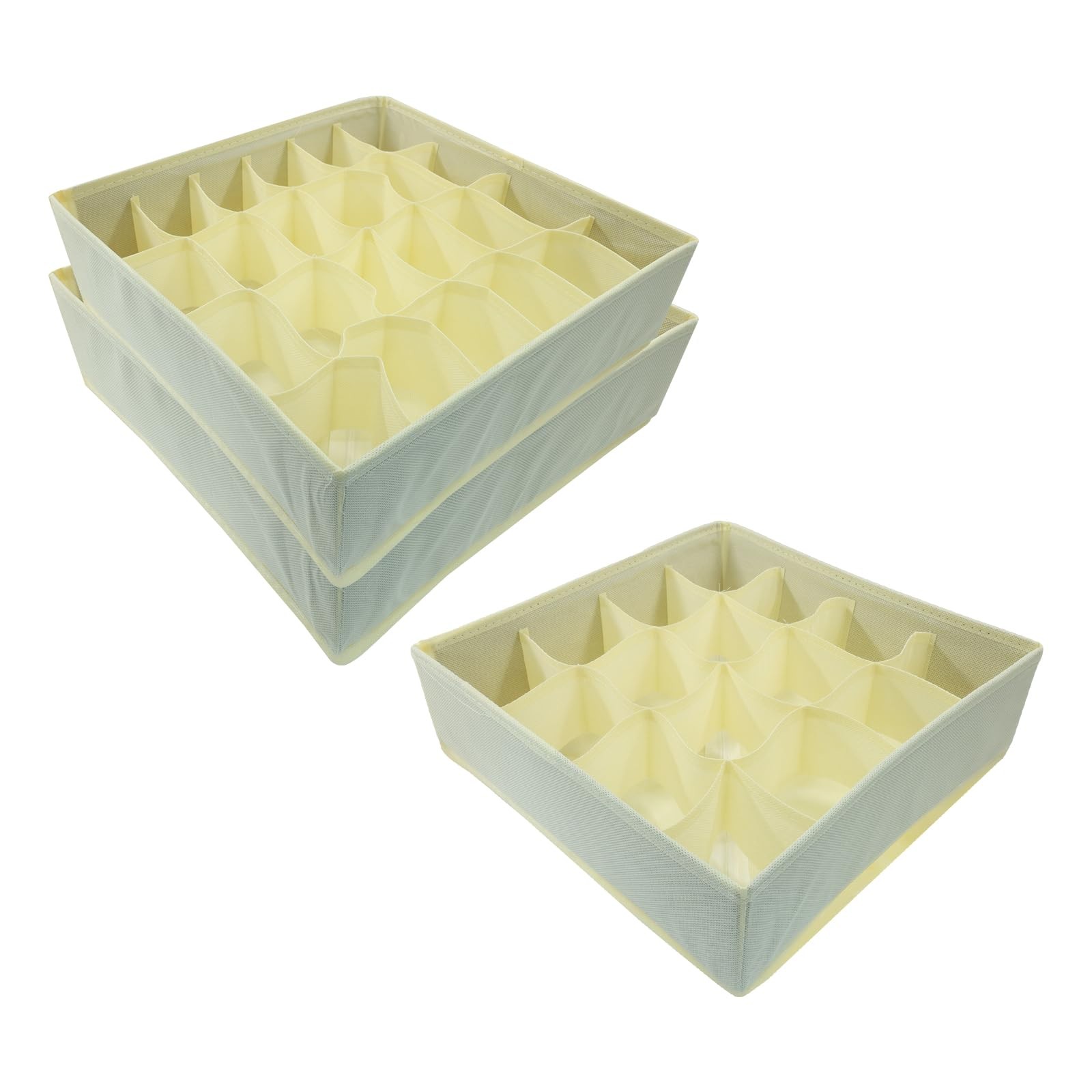 3 Pack Sock Underwear Organizer Dividers, Collapsible & Foldable Cabinet Orga...