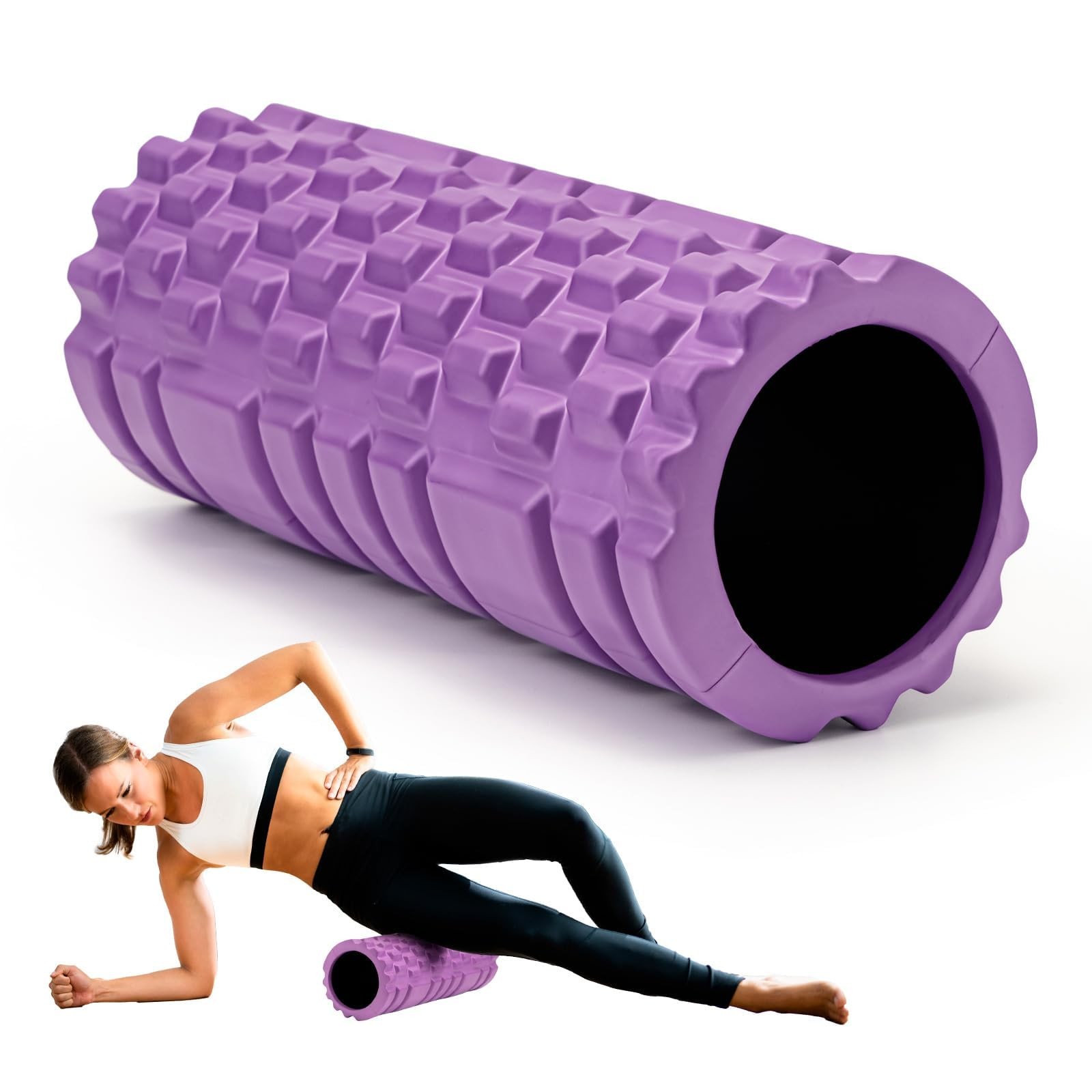 Krightlink Foam Roller for Muscle Massager, Patented 13" High Density Exercis...