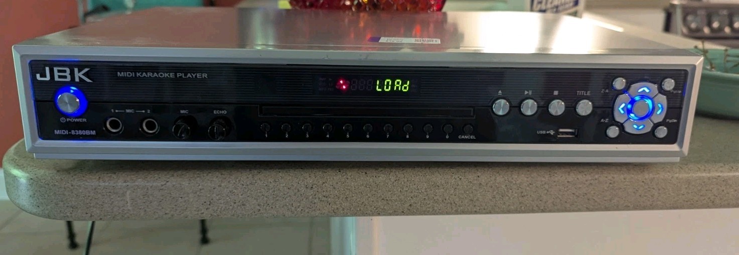 JBK MIDI-8380BM Karaoke Machine Power Tested
