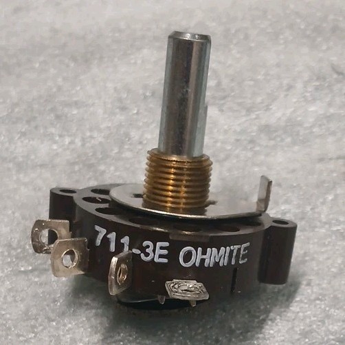 Ohmite 711-3E Rotary Switch 7 Amps 125V