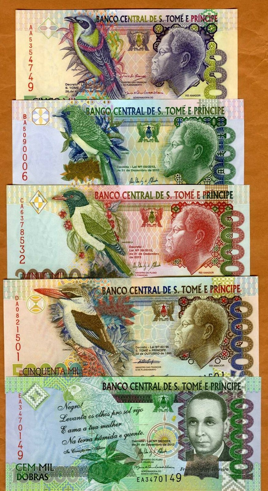 SET St Thomas Prince 5000;10000;20000;50000;100000 1996-2013 65-66-67-68-69 UNC