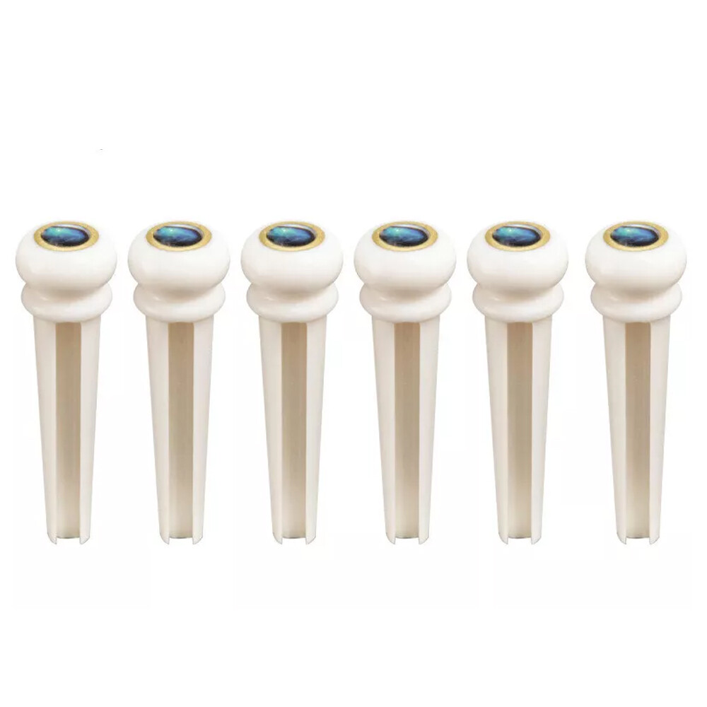 32Pcs Cattle Bone Guitar Saddle Nut Pins String Peg Acoustic Bridge Luthier US