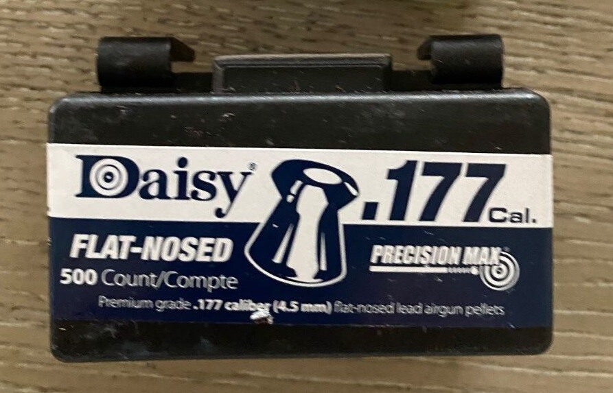 Daisy Air Rifle .177 Precision Max Flat Nosed Pellets -Black -500CT - 990557-512