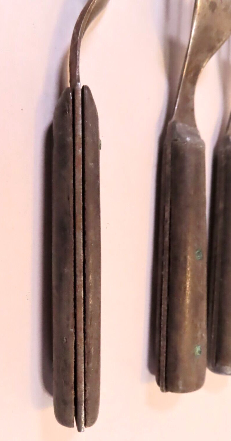 Antique Civil War Era Carving Fork and (6) Dinner Forks