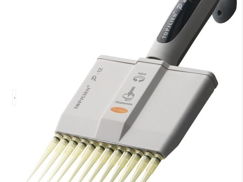 New Topscien multichannel Variable Volume pipette 121℃ 0.5-10μl 12 channel