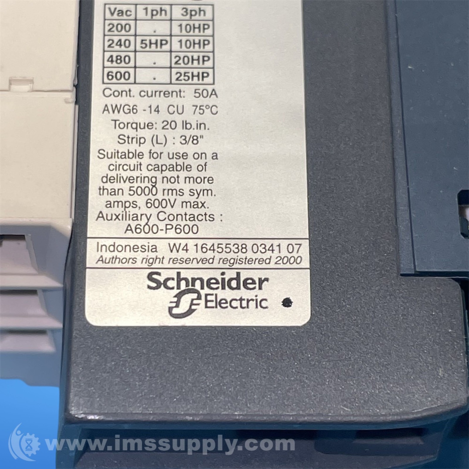 Telemecanique LC1D32F7 Non-Reversing Contactor FNOB