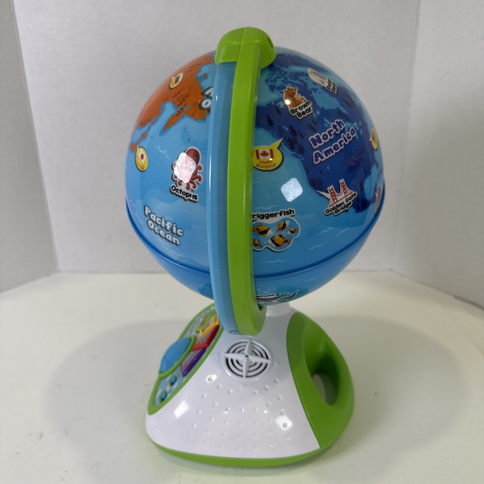 Leap Frog LeapGlobe Light-Up and Touch Interactive Electronic Globe Kids Works!
