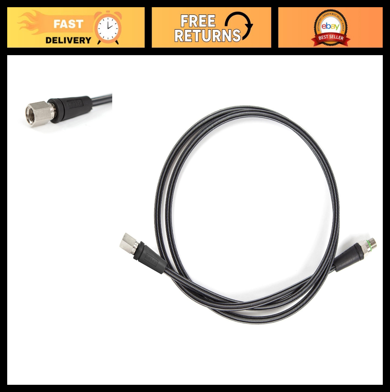 High Pressure Carbon HD Hoses for Scuba Diving - Durable, Flexible, Lightweight