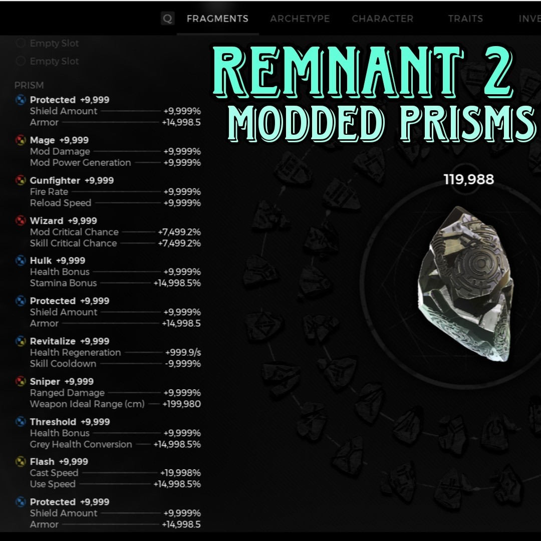 Remnant 2 Prisms - Choose Any Fusions - Unlock Extra Sockets - [All Platforms]