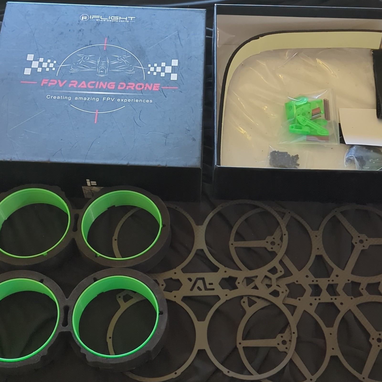 iFlight 3in Cinewhoop FPV Quadcopter Kit,  200, 500m, Black/Green X002HLC89R
