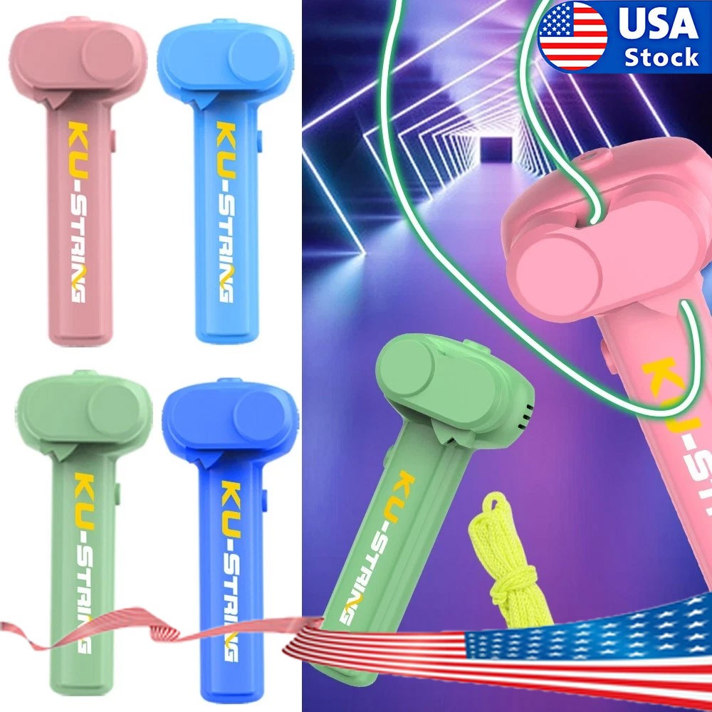 Lasso String Shooter Loop Toy Handheld Zip Rope Launcher Propeller Toy US