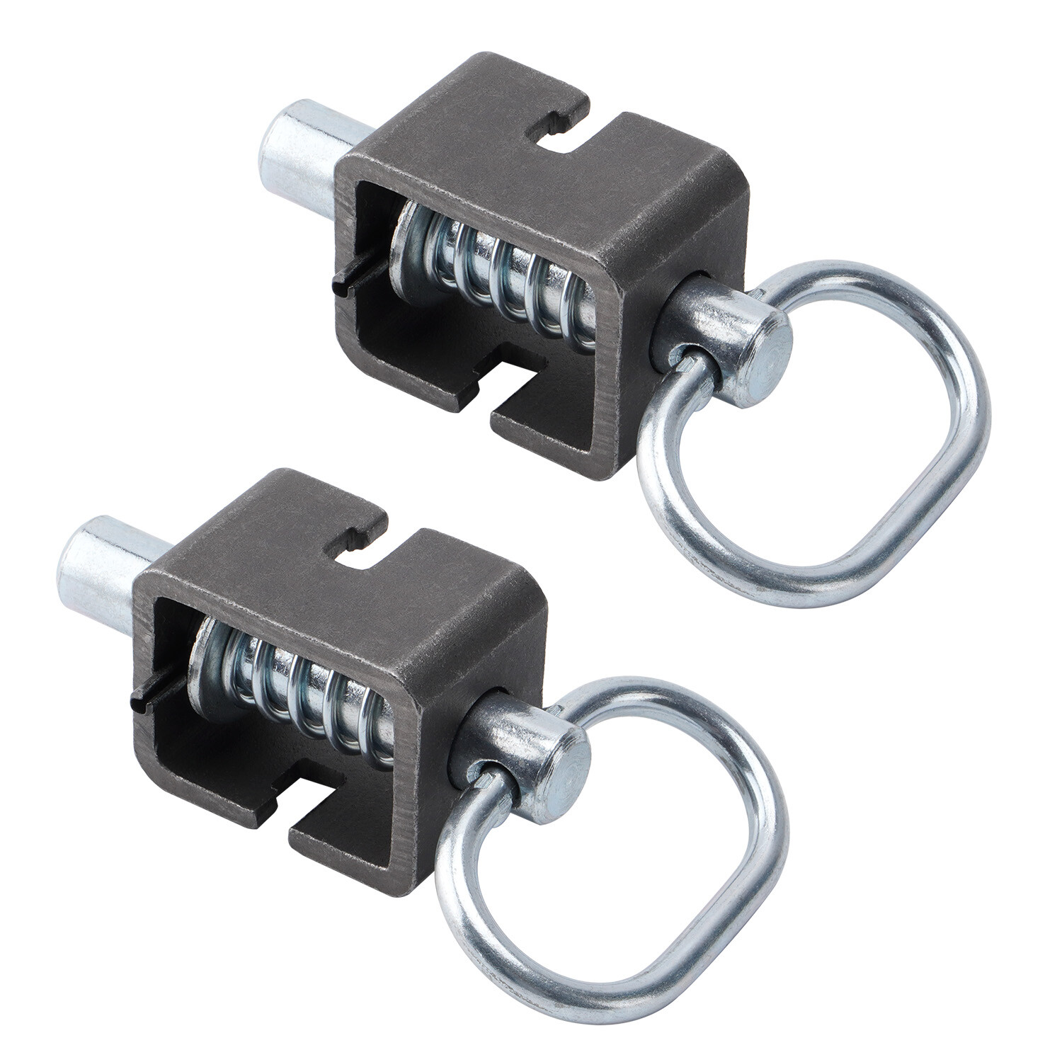 2PCS Weld-On Spring Pin Latch Lock Assembly for Utility Trailer Tail Gate Loaded