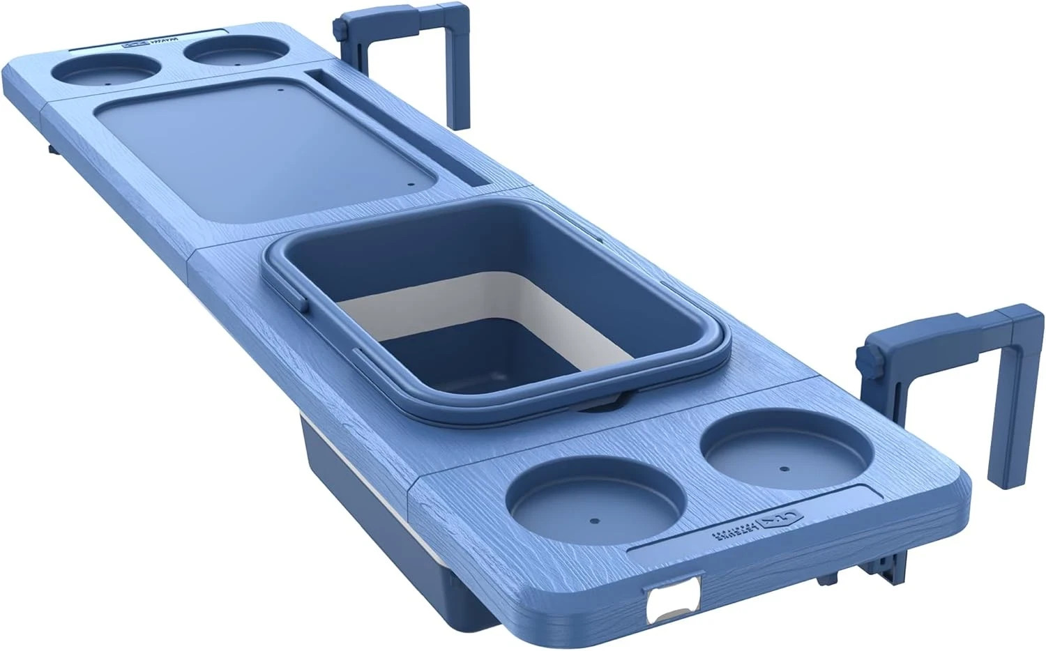 Poolside Bar with Ice Bucket, Poolside Bar Table with Adjustable Support Bracket