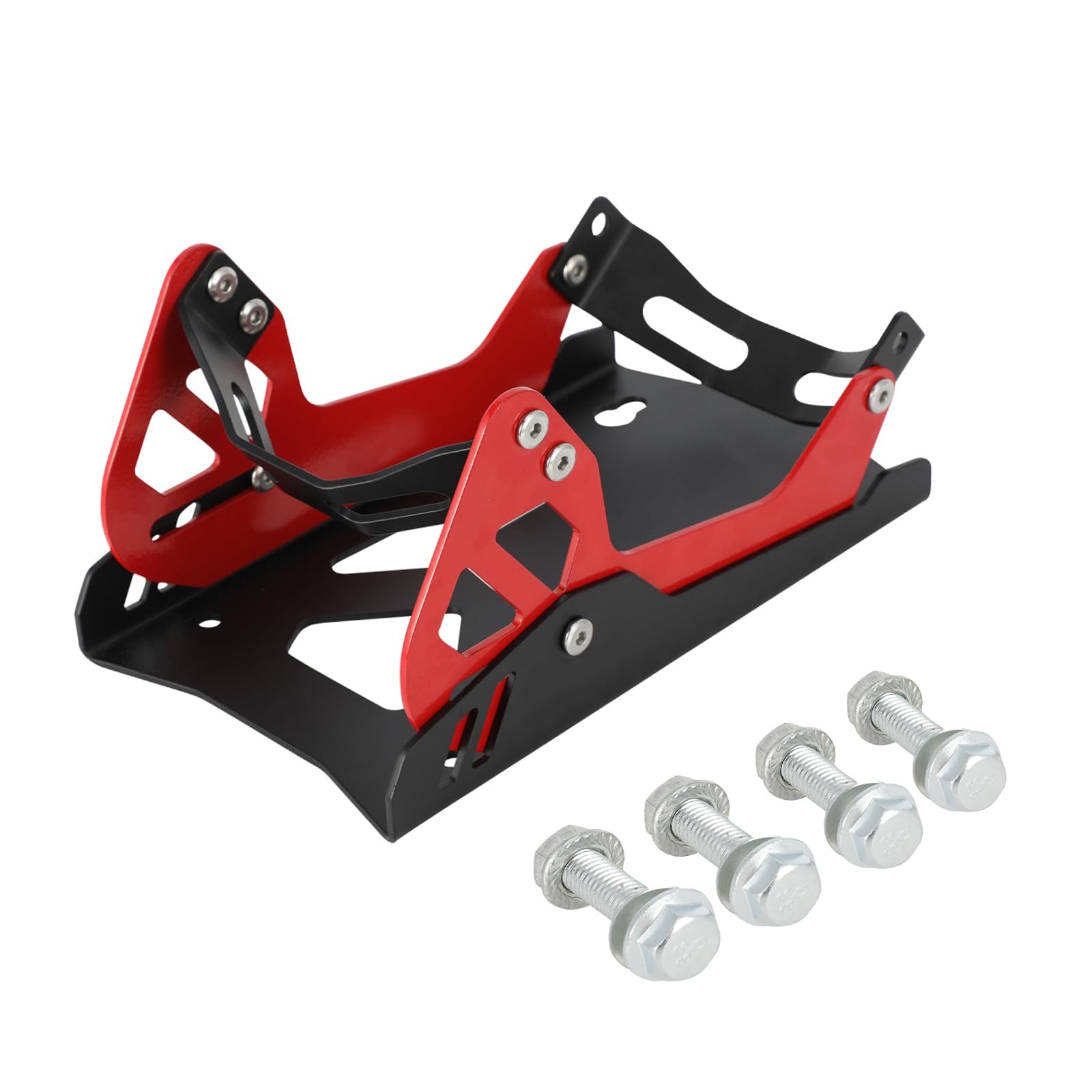 BAOUFF Motorcycle Wheel Chock for Transportation,Portable Adjustable 1800 Red