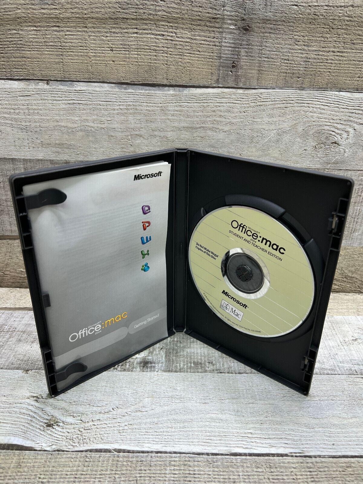 Microsoft Office Mac 2004 Student and Teacher Edition Booklet 3 Keys Software