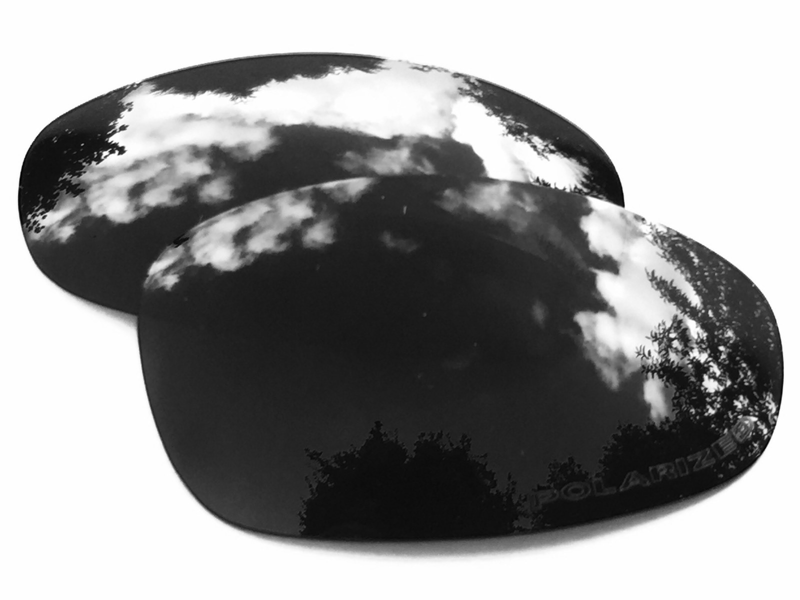 ENGRAVED POLARIZED CUSTOM BLACK IRIDIUM REPLACEMENT LENSES FOR OAKLEY JULIET