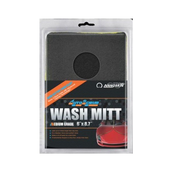 NANOSKIN 8130723 Medium Wash Mitt Clay Bar Alternative Remove Paint Overspray