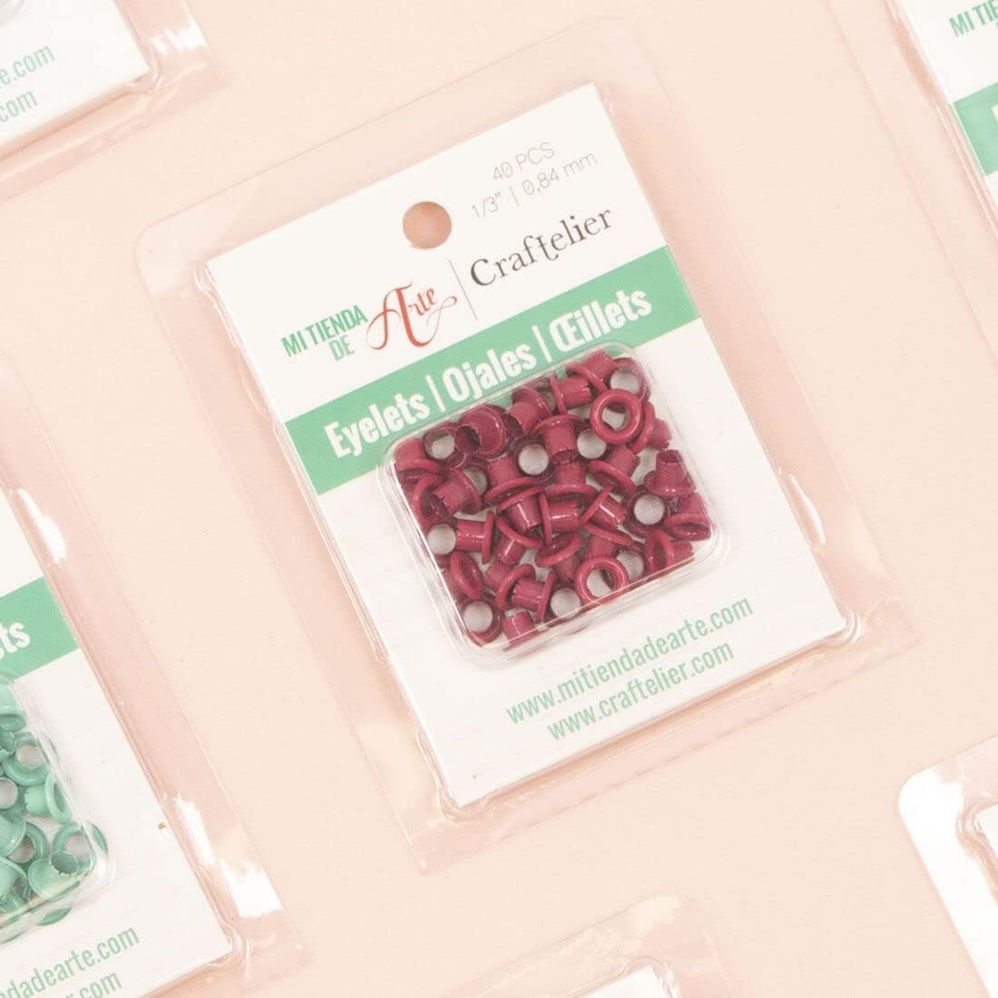Craftelier - Pack of 40 Basic Eyelets Ideal for Card Making