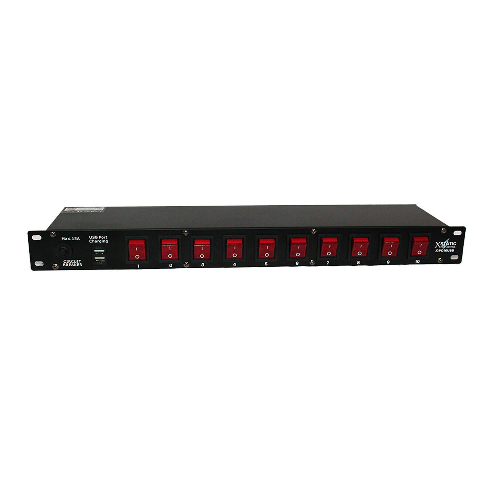 Pro X X-PC10USB 10 Outlet AC Switch Panel & Power Conditioner w/USB Charging