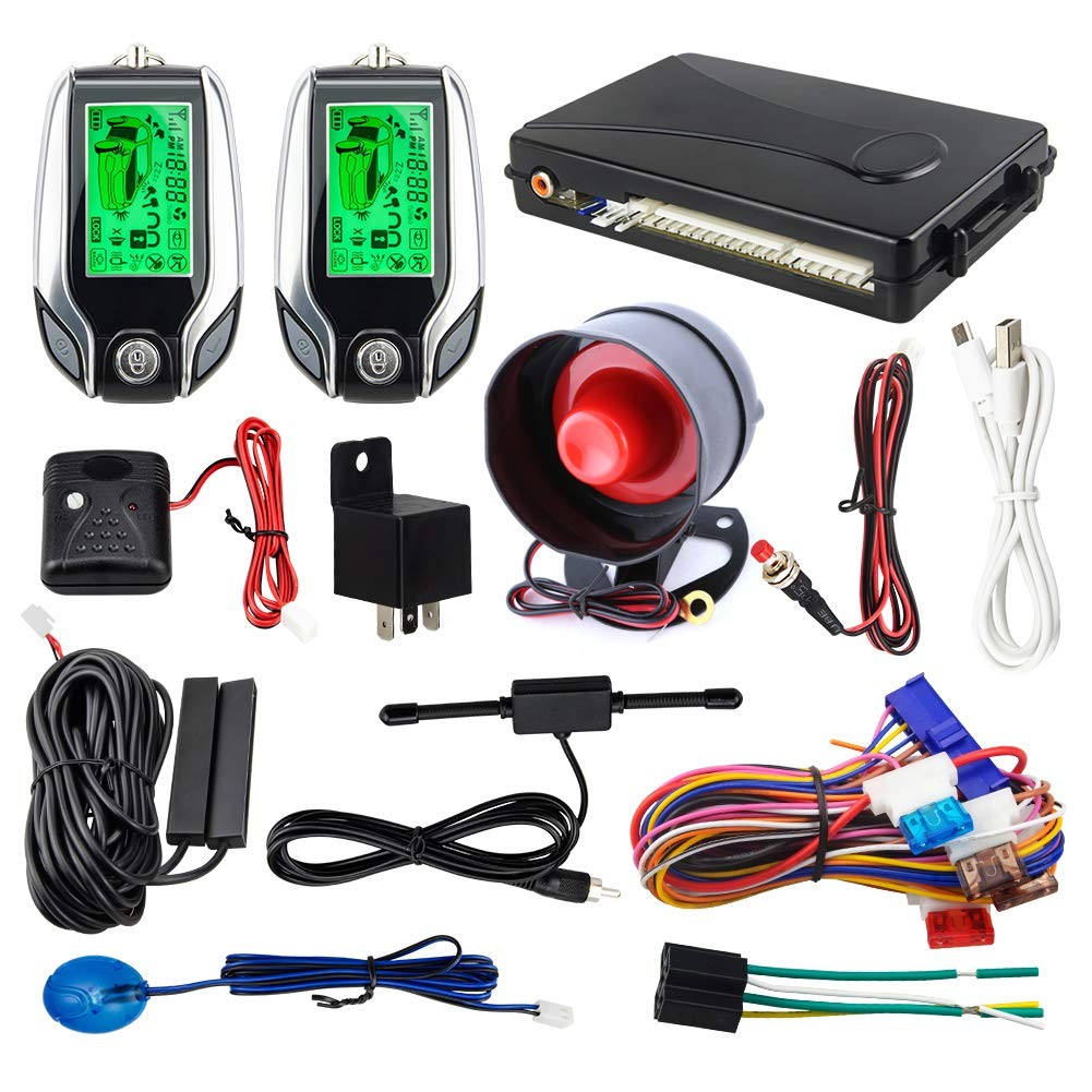 EASYGUARD EC204 2 Way car Alarm System with PKE Passive keyless Entry, Rechargea