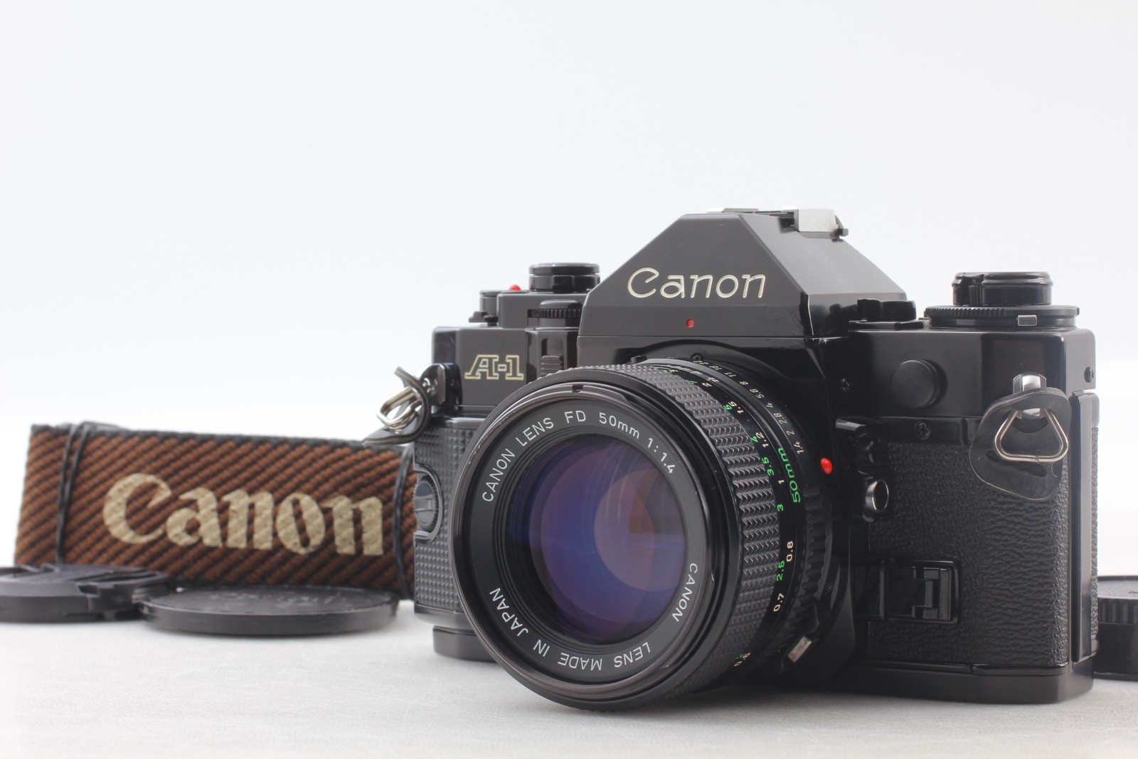 [Near MINT w/ Strap] Canon A-1 35mm Film Camera New FD 50ｍｍ f1.4 lens From JAPAN