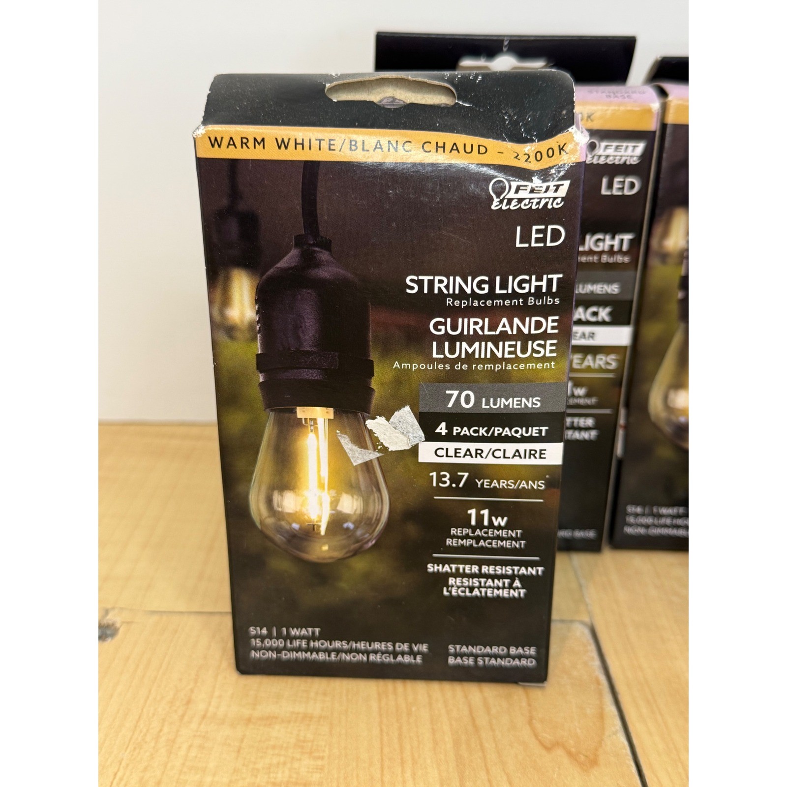 Feit Electric S14 LED String Light Replacement Bulbs 2200K Warm White 16 Pack