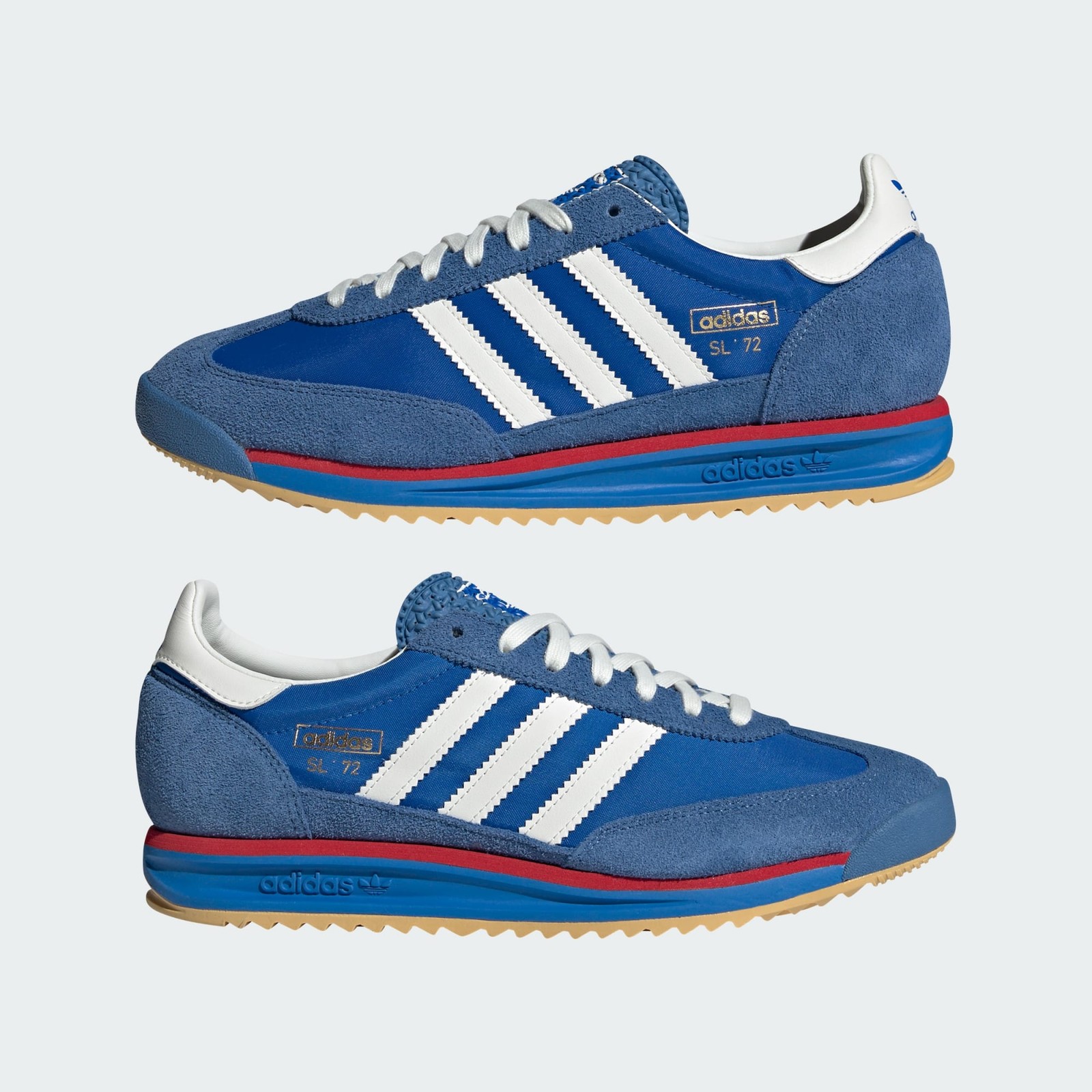 Adidas SL 72 Blue Scarlet Core White Lace Up Causal Sneakers IG2132 Men's Sizes