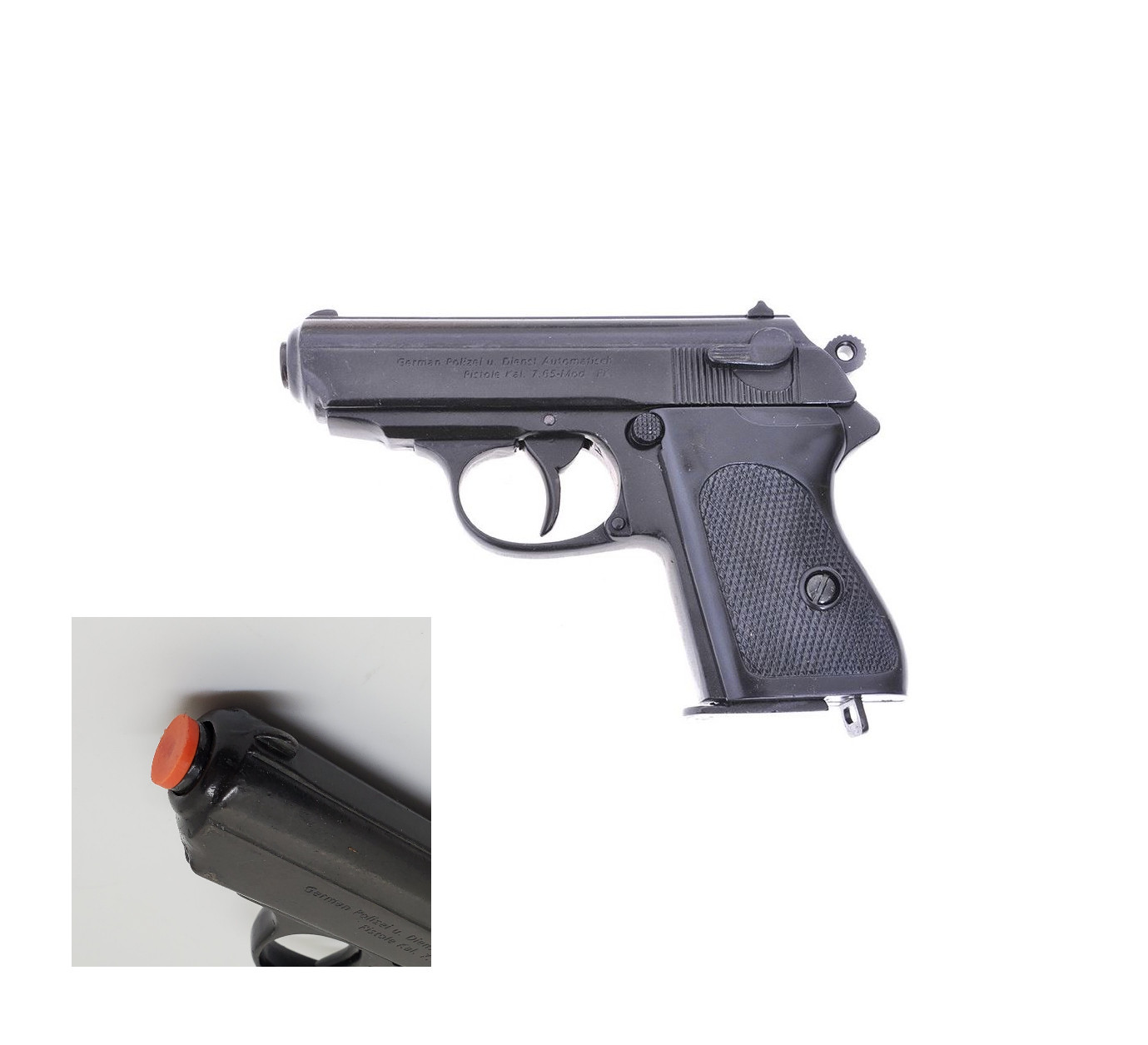 Denix Walther PPK Police James Bond Non-Firing Replica Gun, Metal, Full Size