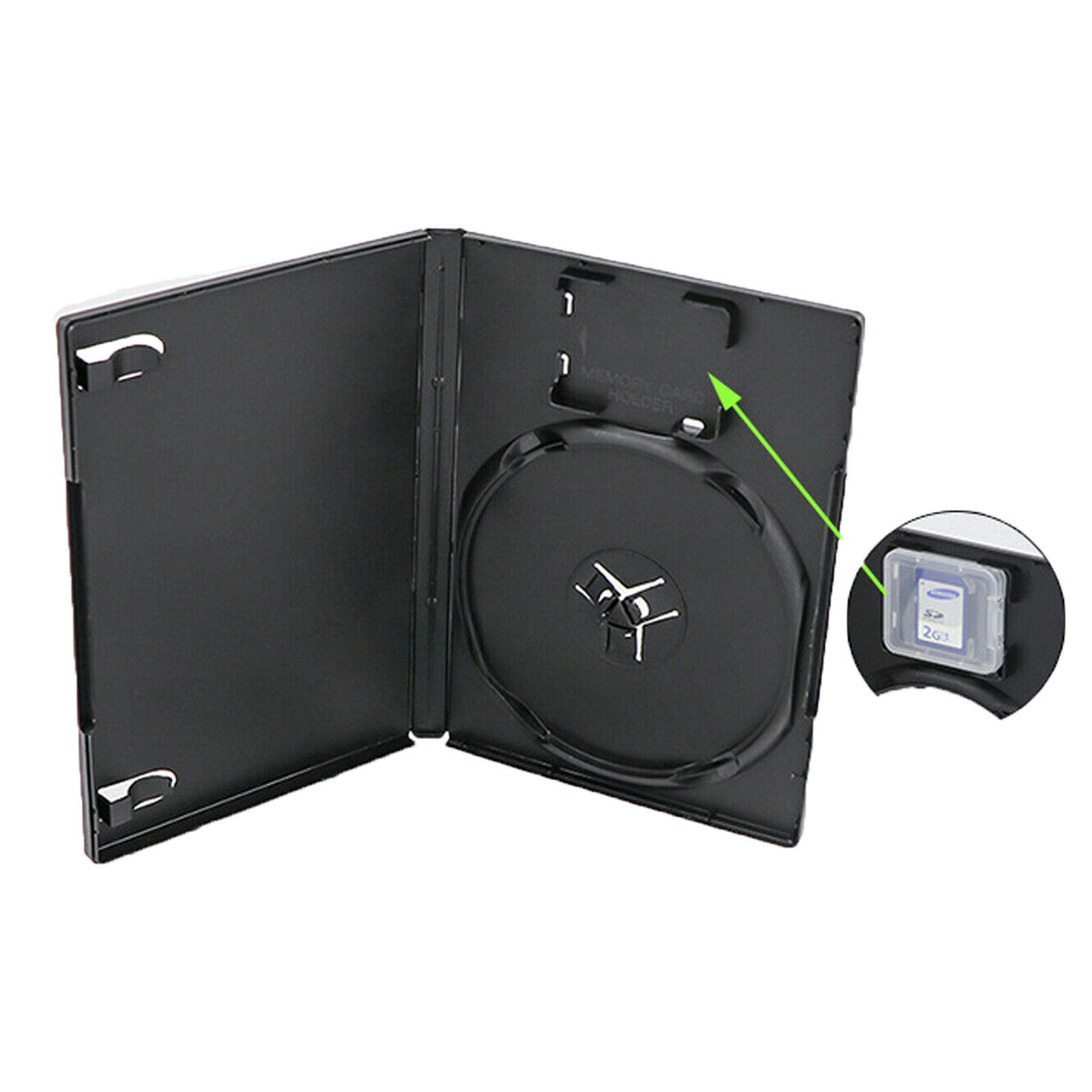 1-Disc Game Case with Memory Card Holder 14mm Replacement For PlayStation 2 PS2