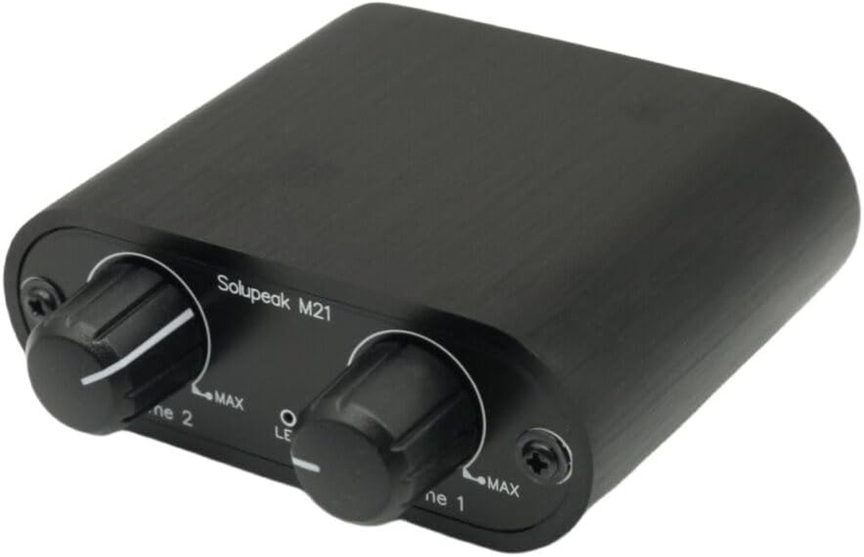 2 Channel 3.5Mm Stereo Mini Headphone Audio Mixer Audio Mixing Console Powered