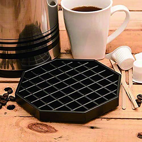 Drip Trays 6" Coffee Countertop Octagon Drip Tray Black Plastic Coffee Drip
