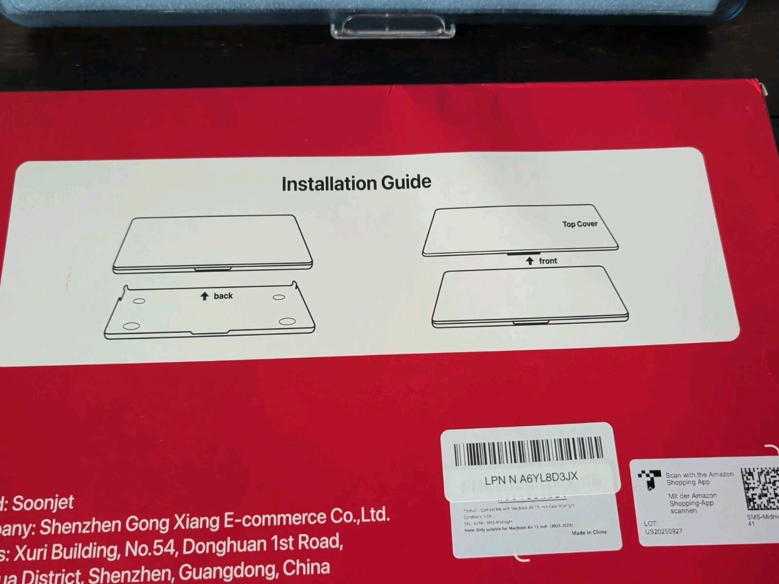 Soonjet Macbook Air 13.6in Case - Starlight Clear
