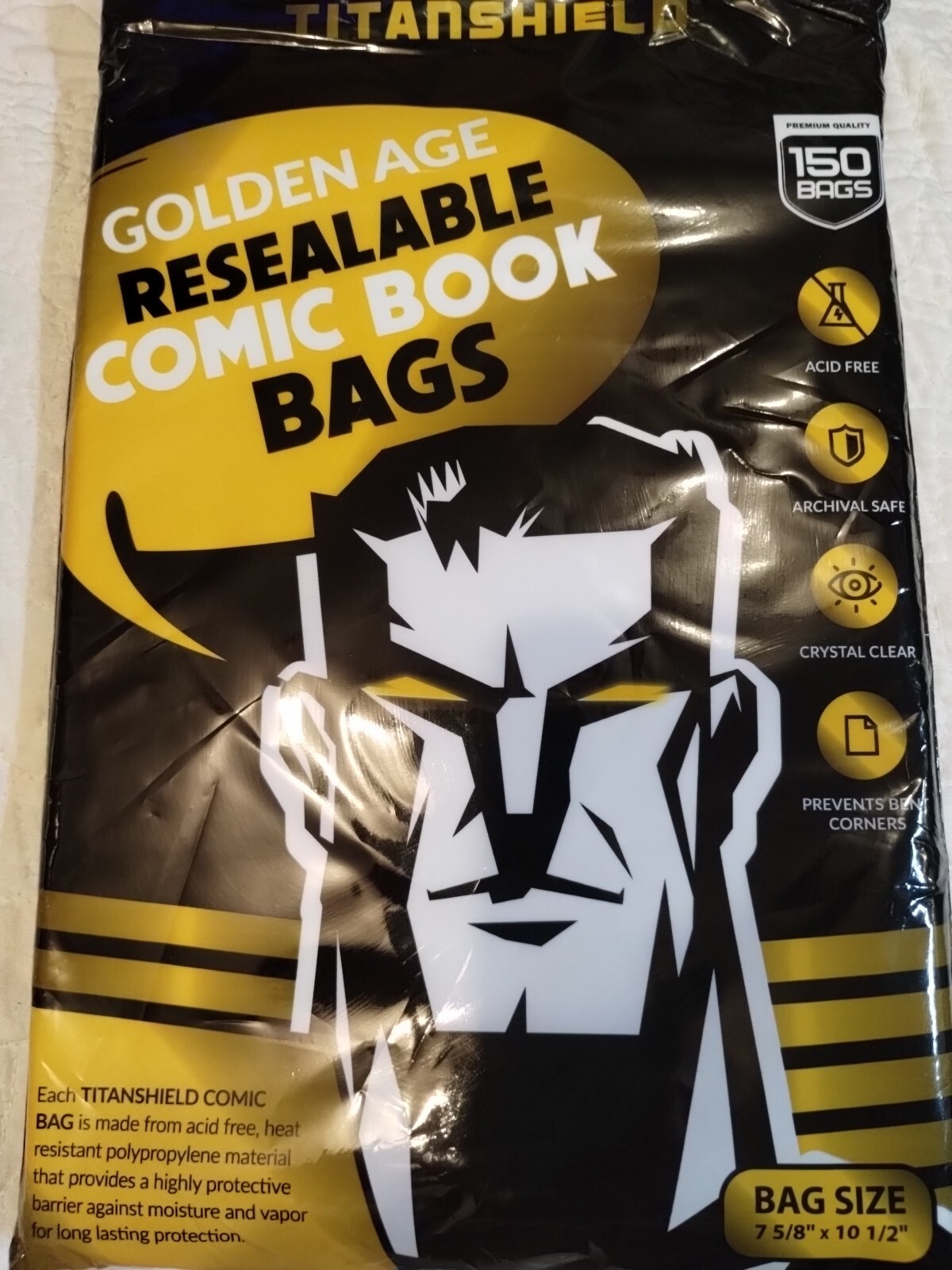 Golden Age Resealable Comic Book Bags 150 Count