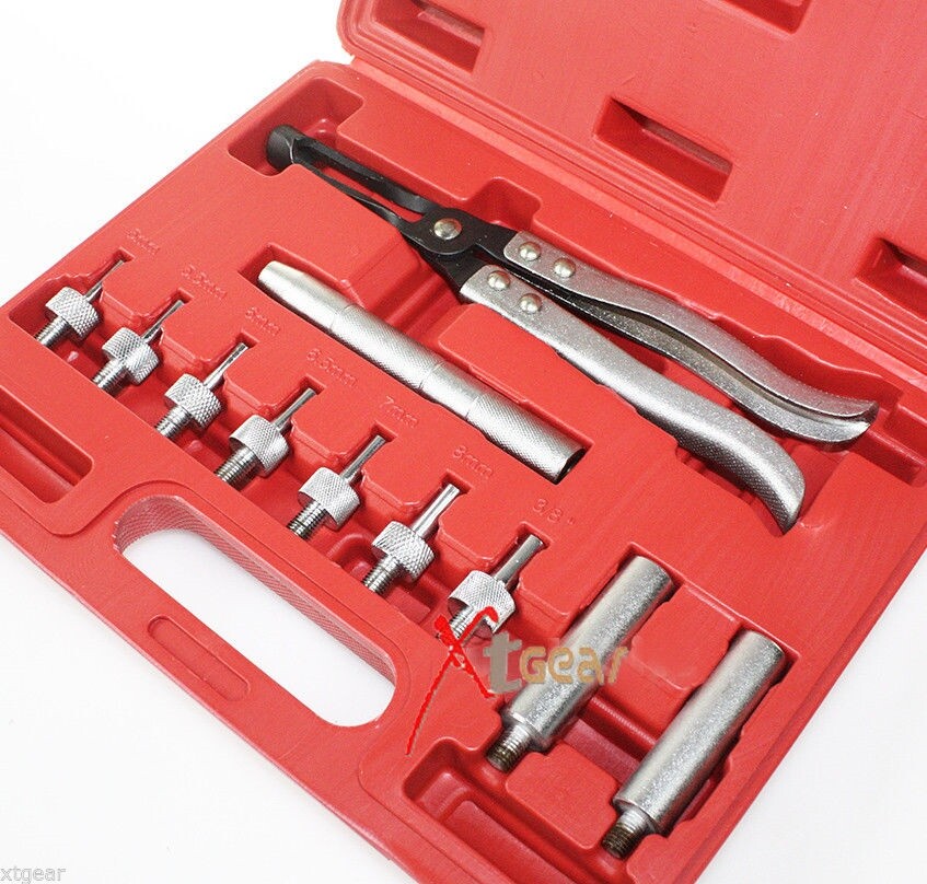 Valve Stem Seal 11pc Removal & Installer Remover Pliers & Seal Adapters Tool Kit