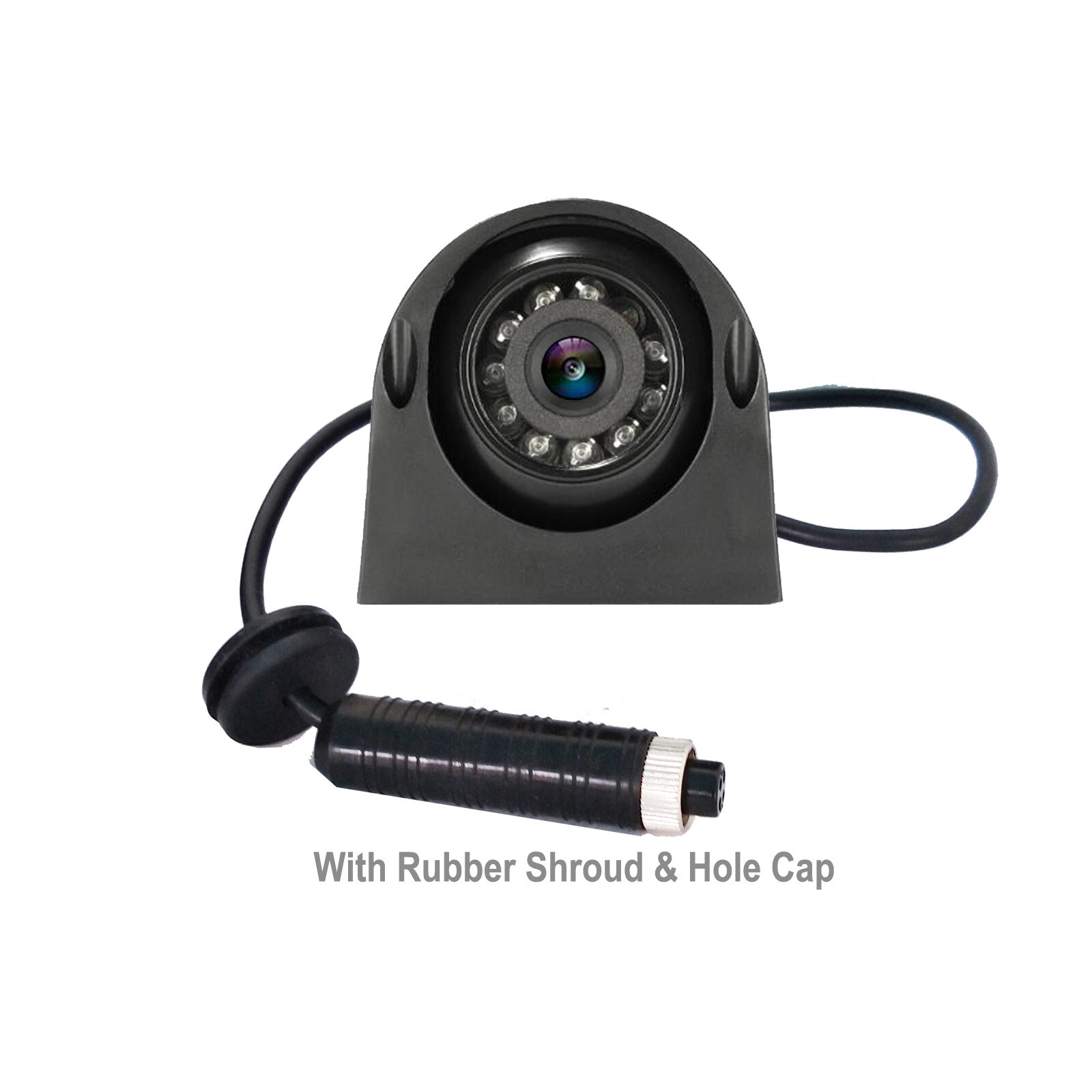 4 Pin Heavy Duty 12-24V AHD 1080P Side View Color Camera 10 IR  IP68 For Truck