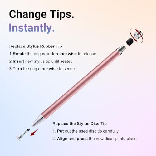 10 Pcs 2-in-1 Stylus Pen for Touchscreen, High Precision & Sensitivity Stylus